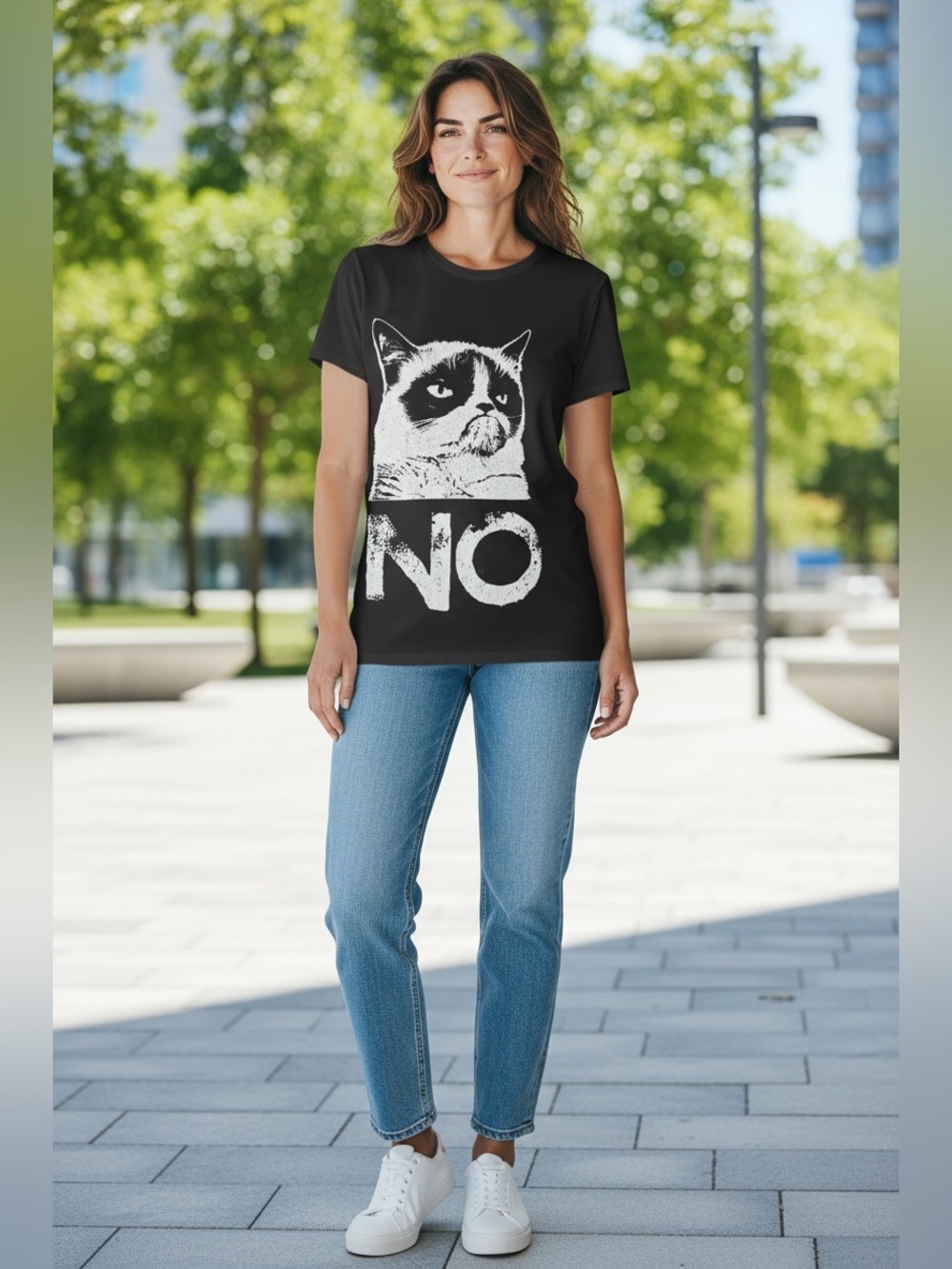 💯 Cotton Black Graphic Tee for Cats & Pet Lovers